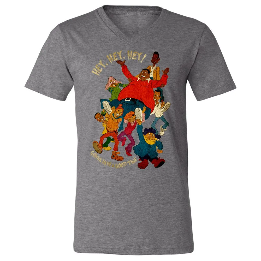 Unisex V-Neck T-Shirt - VMLU28QW - Deep Heather - 13