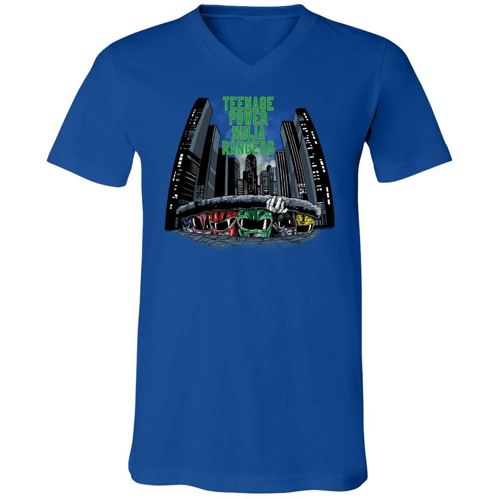 Unisex V-Neck T-Shirt - JHF82JBQ - True Royal - 4