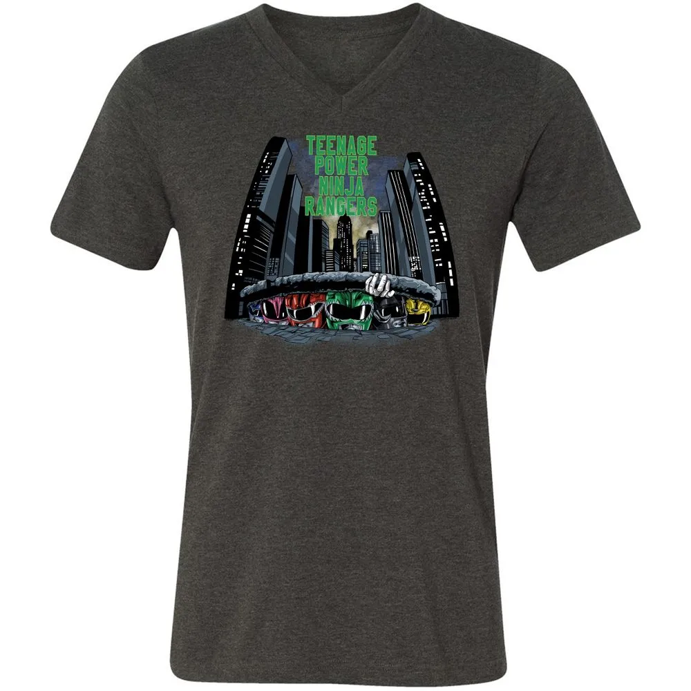 Unisex V-Neck T-Shirt - JHF82JBQ - Dark Grey Heather - 8