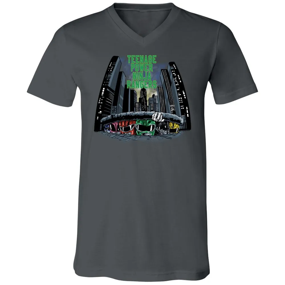 Unisex V-Neck T-Shirt - JHF82JBQ - Asphalt - 12