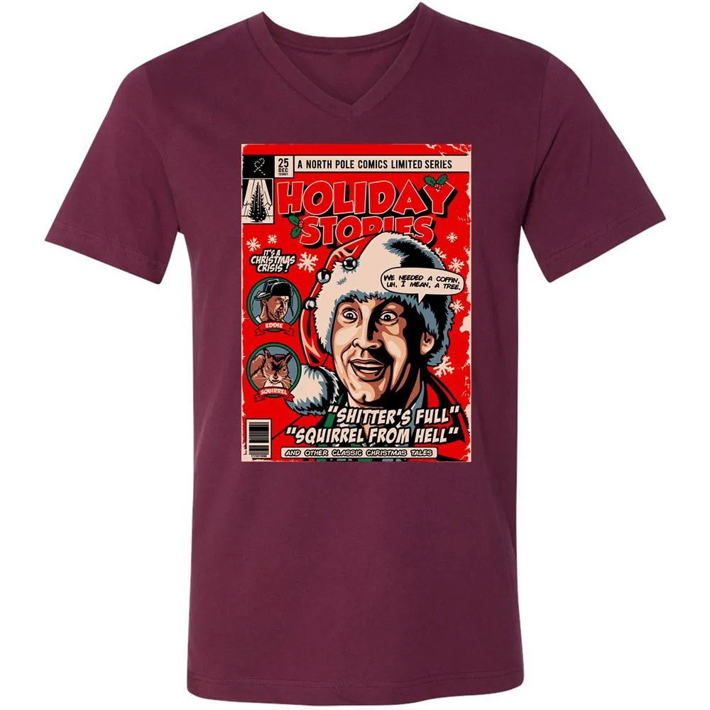 Unisex V-Neck T-Shirt - XWBZ11K1 - Maroon - 6