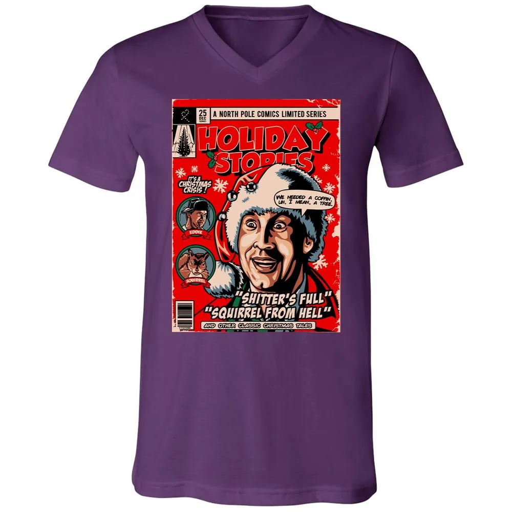Unisex V-Neck T-Shirt - XWBZ11K1 - Team Purple - 9