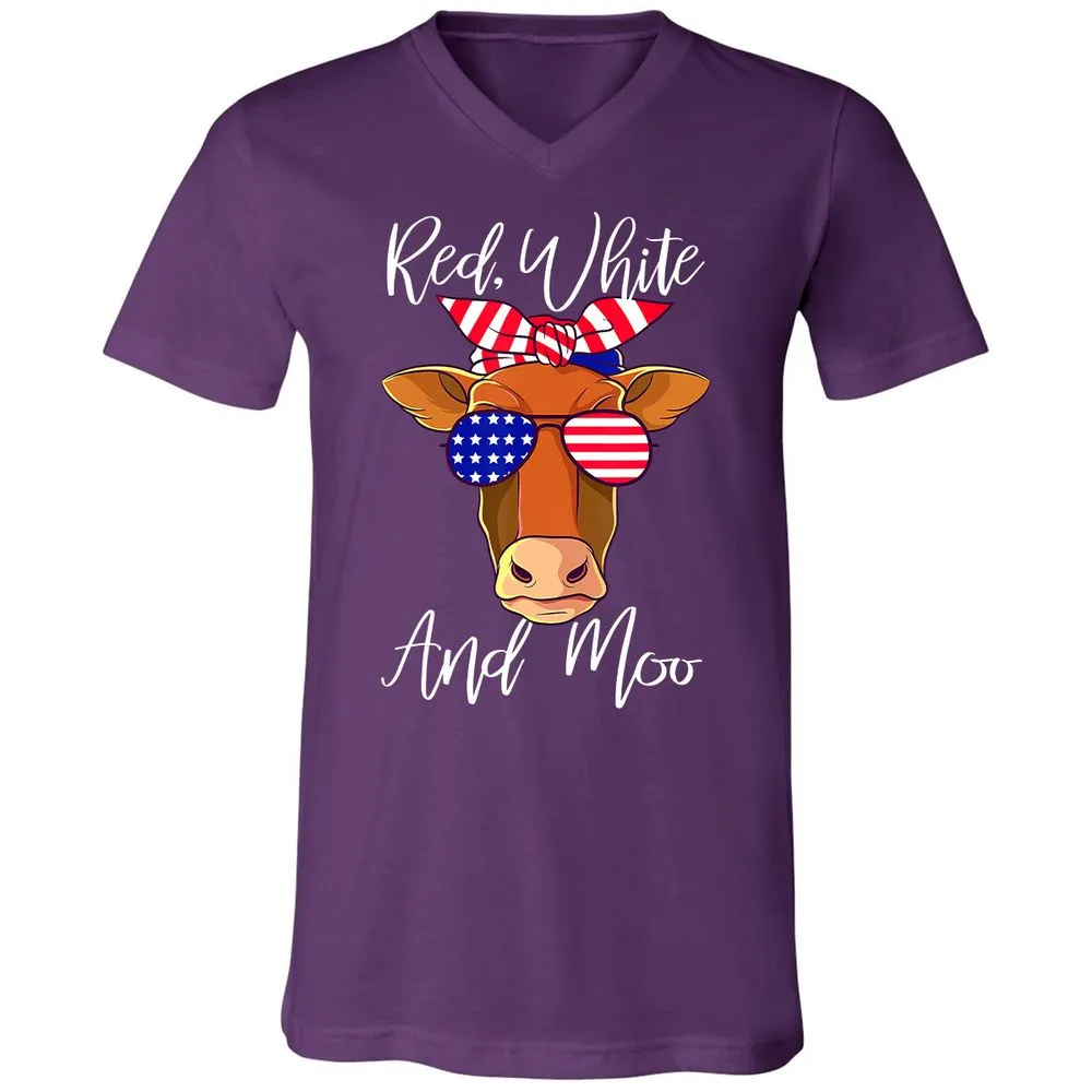 Unisex V-Neck T-Shirt - GTDQDD35 - Team Purple - 9