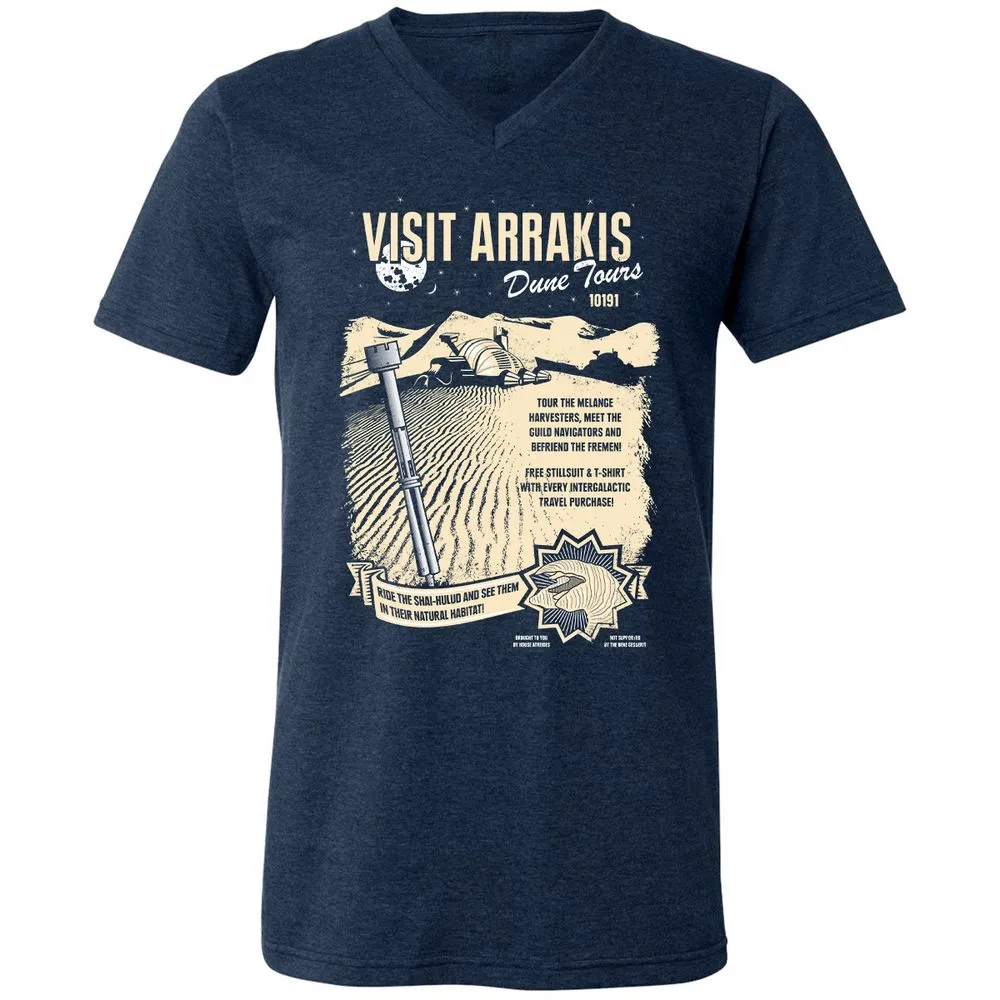 Unisex V-Neck T-Shirt - XM5NAZT2 - Heather Navy - 15