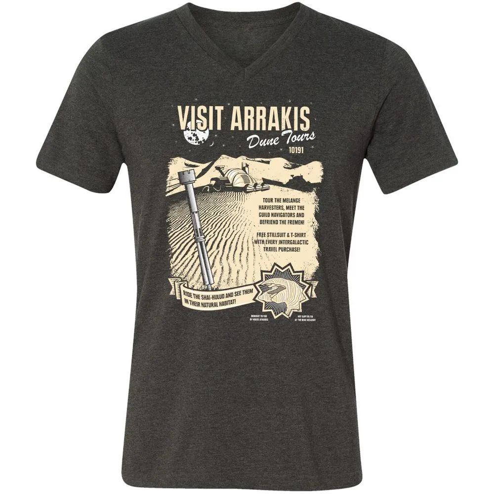 Unisex V-Neck T-Shirt - XM5NAZT2 - Dark Grey Heather - 8