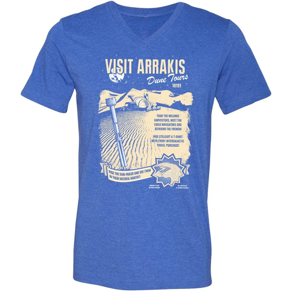 Unisex V-Neck T-Shirt - XM5NAZT2 - Heather True Royal - 14
