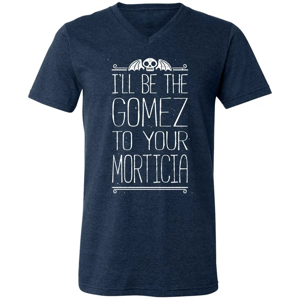 Unisex V-Neck T-Shirt - EK7GK5YN - Heather Navy - 15