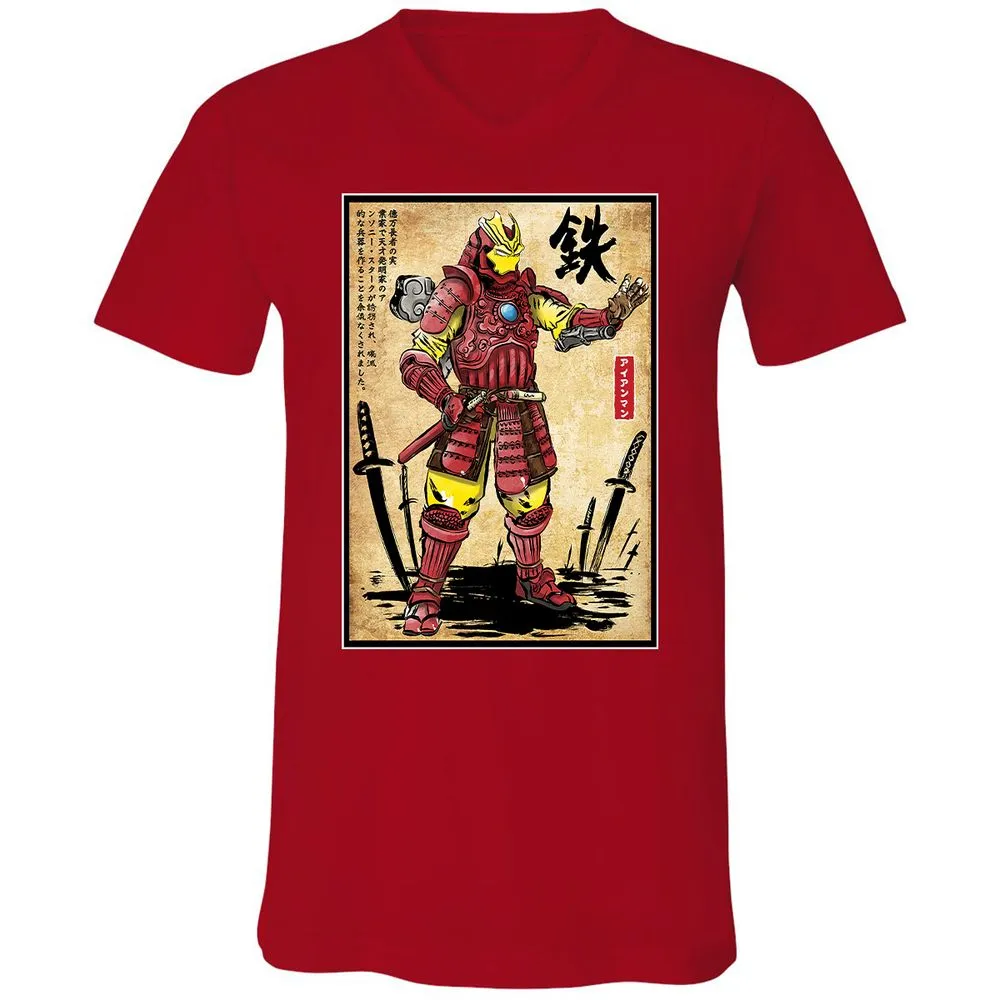 Unisex V-Neck T-Shirt - S6ZL713P - Red - 3