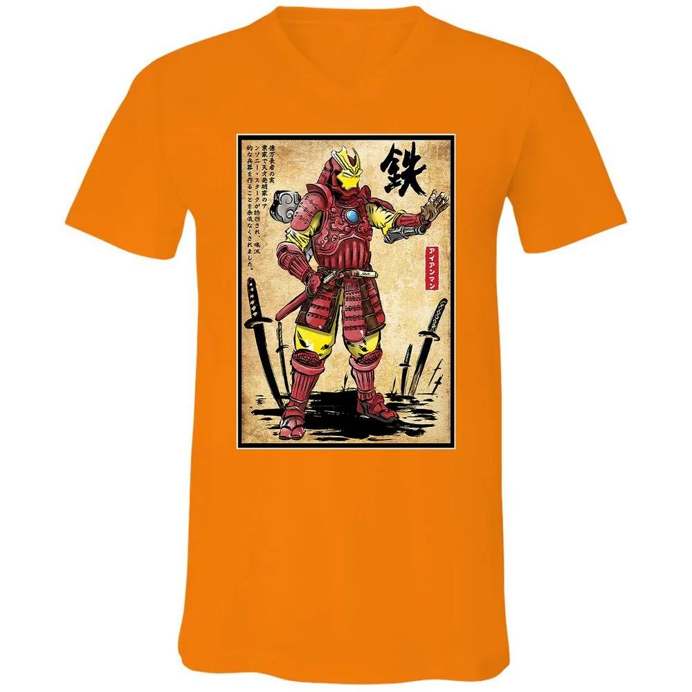 Unisex V-Neck T-Shirt - S6ZL713P - Orange - 11