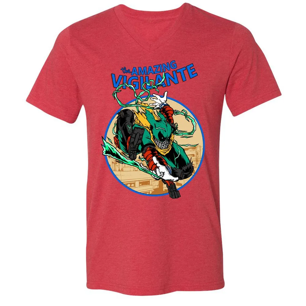 Unisex V-Neck T-Shirt - SC2RR7M5 - Heather Red - 16