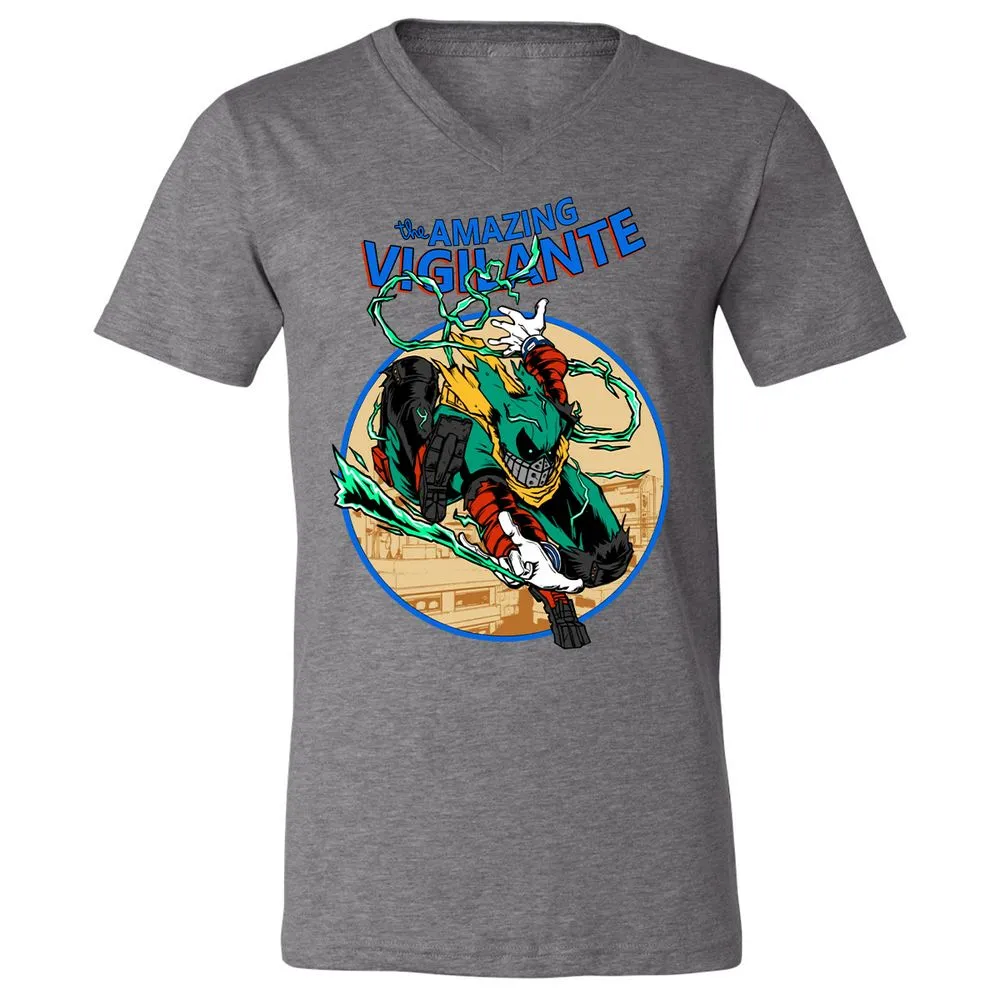 Unisex V-Neck T-Shirt - SC2RR7M5 - Deep Heather - 13