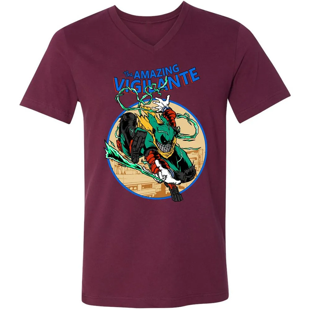 Unisex V-Neck T-Shirt - SC2RR7M5 - Maroon - 6