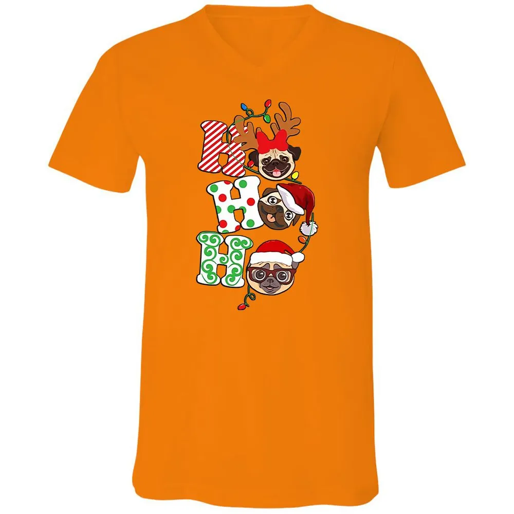 Unisex V-Neck T-Shirt - VXZ68U8F - Orange - 11