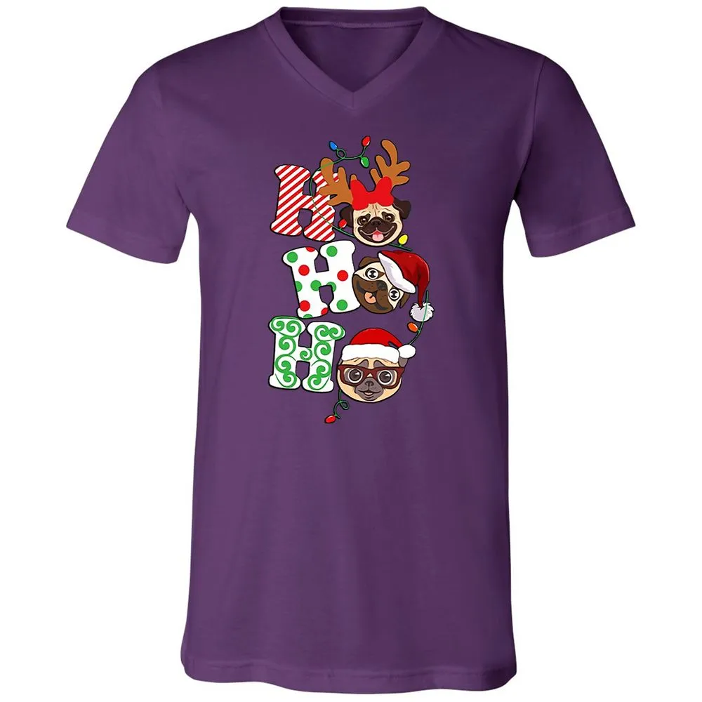 Unisex V-Neck T-Shirt - VXZ68U8F - Team Purple - 9