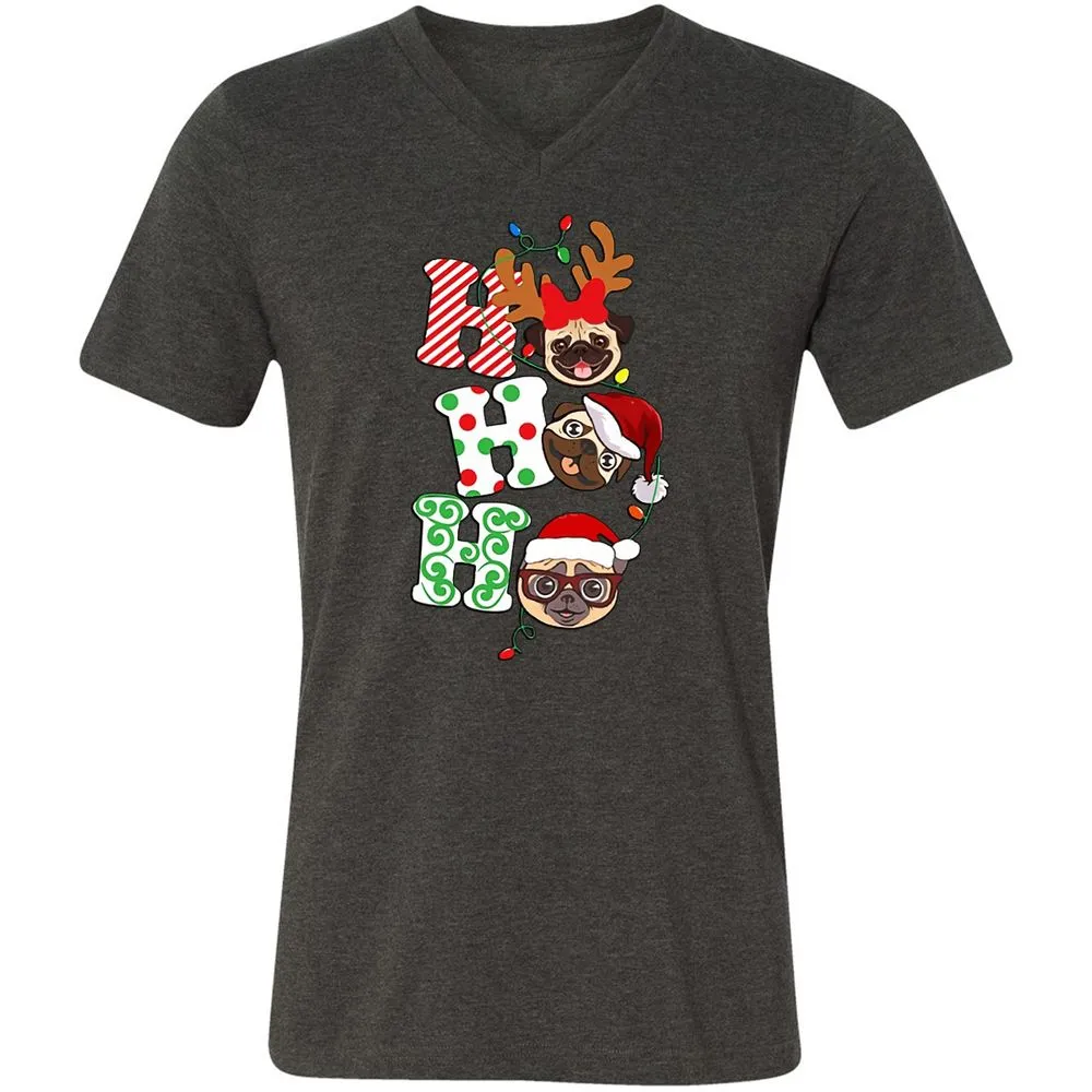 Unisex V-Neck T-Shirt - VXZ68U8F - Dark Grey Heather - 8