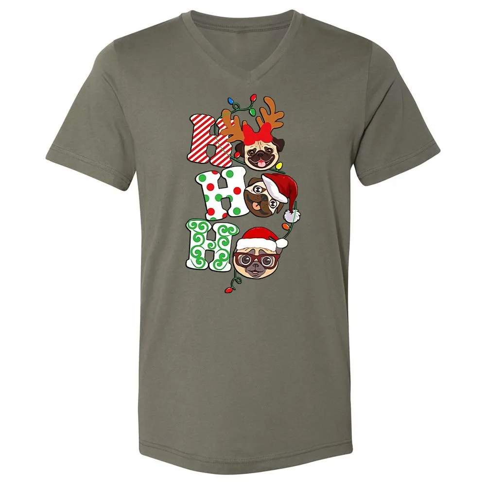 Unisex V-Neck T-Shirt - VXZ68U8F - Military Green - 10