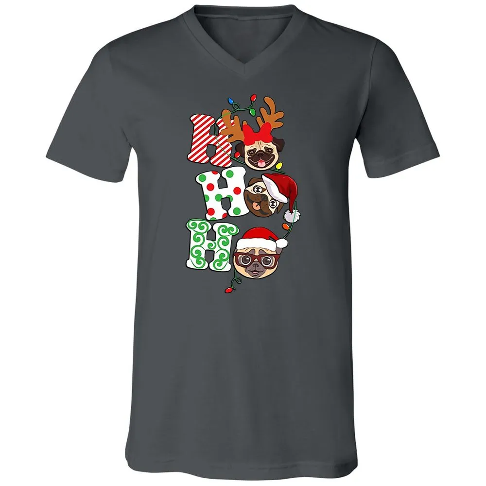 Unisex V-Neck T-Shirt - VXZ68U8F - Asphalt - 12