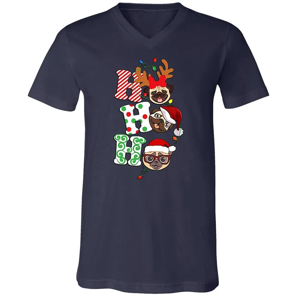 Unisex V-Neck T-Shirt - VXZ68U8F - Navy - 2