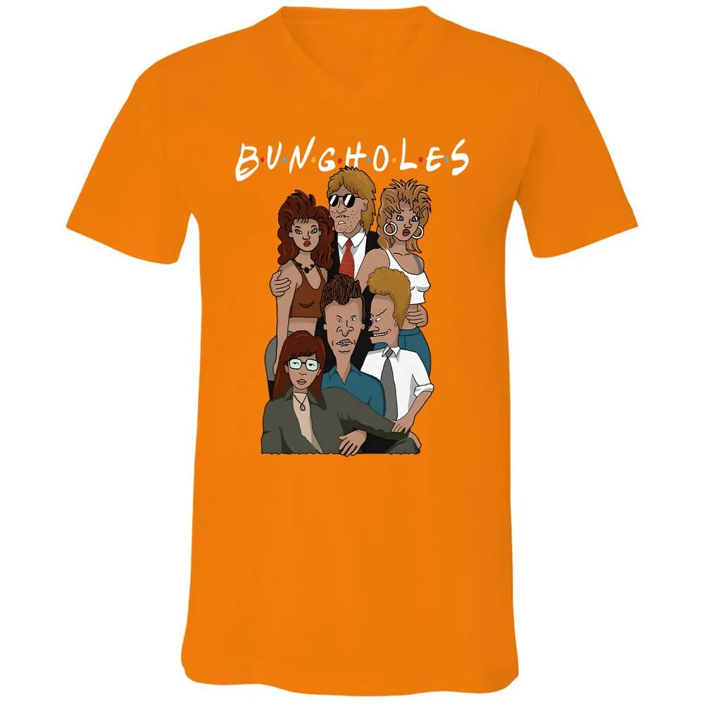 Unisex V-Neck T-Shirt - JX19L8NC - Orange - 11
