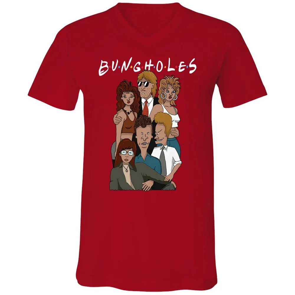 Unisex V-Neck T-Shirt - JX19L8NC - Red - 3