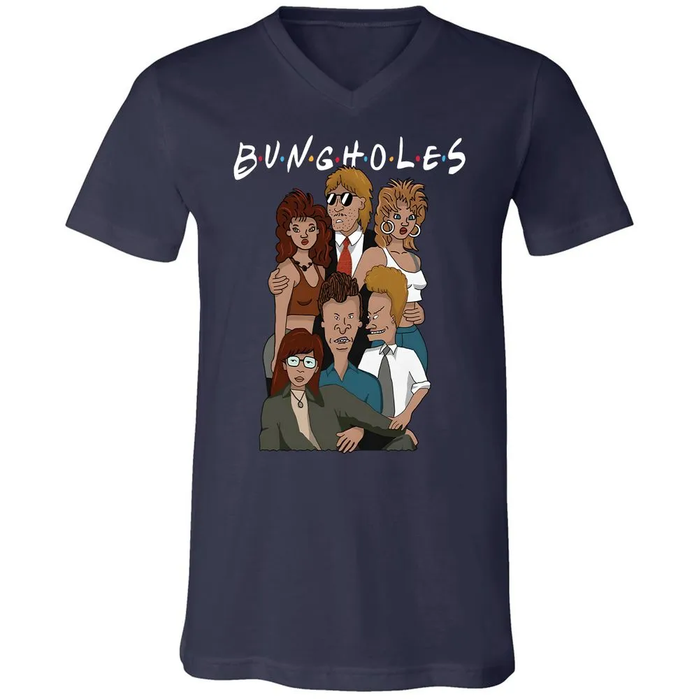 Unisex V-Neck T-Shirt - JX19L8NC - Navy - 2