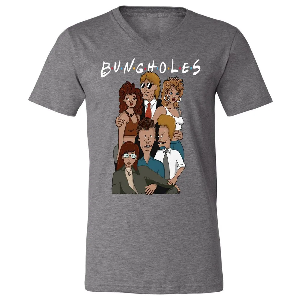 Unisex V-Neck T-Shirt - JX19L8NC - Deep Heather - 13