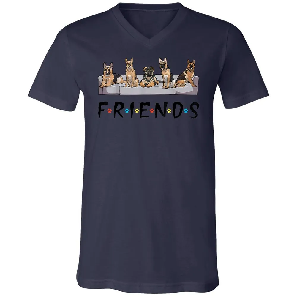 Unisex V-Neck T-Shirt - GMM3Y695 - Navy - 2