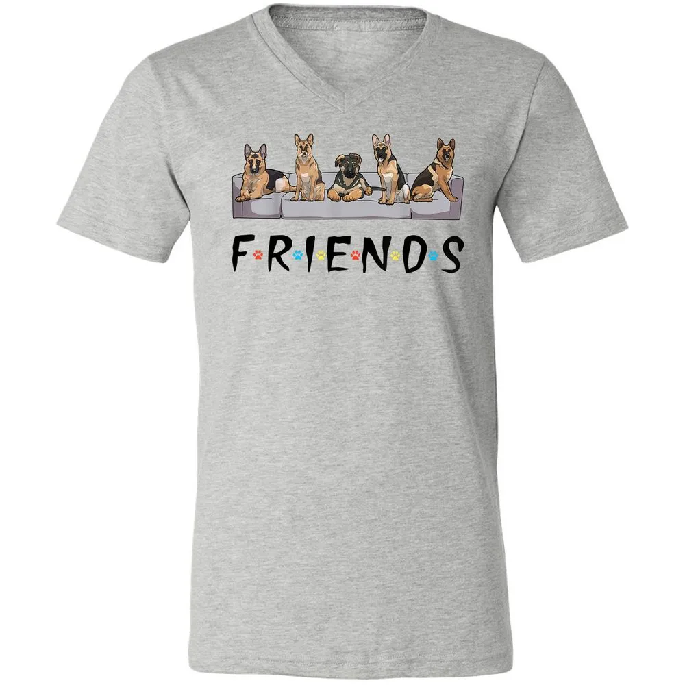 Unisex V-Neck T-Shirt - GMM3Y695 - Athletic Heather - 7
