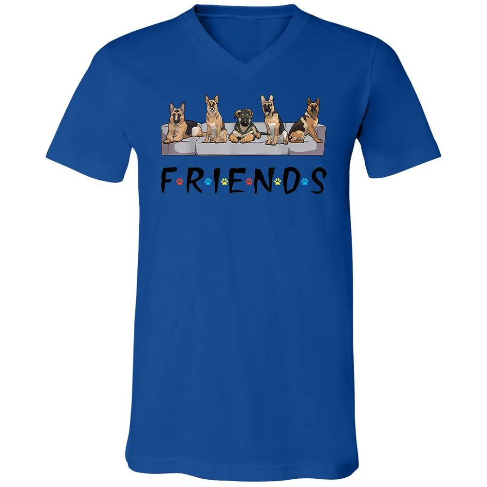 Unisex V-Neck T-Shirt - GMM3Y695 - True Royal - 4