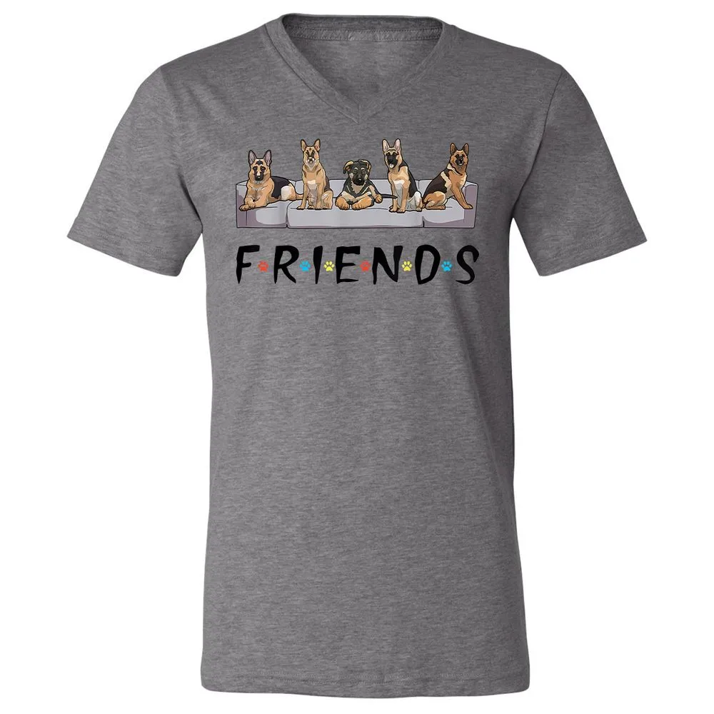 Unisex V-Neck T-Shirt - GMM3Y695 - Deep Heather - 13