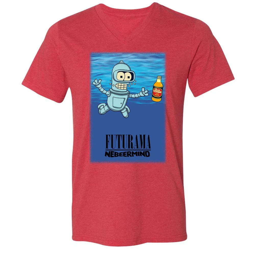 Unisex V-Neck T-Shirt - 737VUVMN - Heather Red - 16