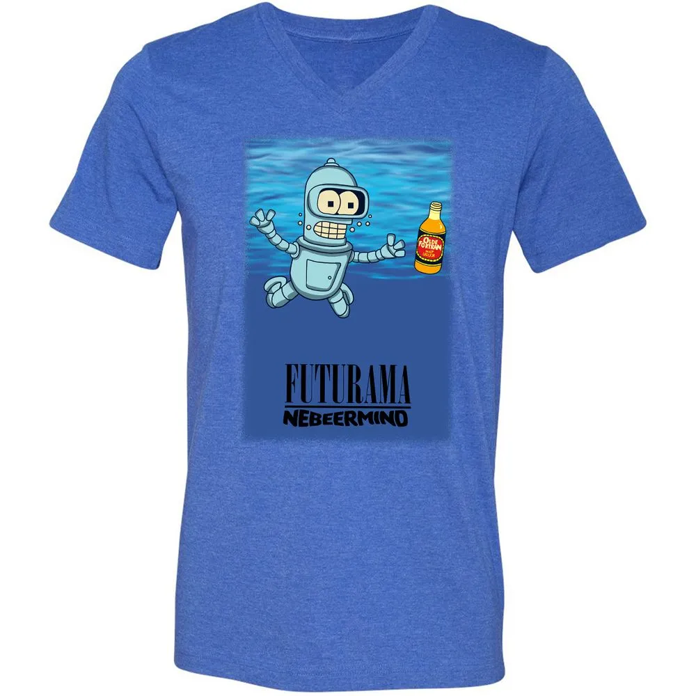 Unisex V-Neck T-Shirt - 737VUVMN - Heather True Royal - 14