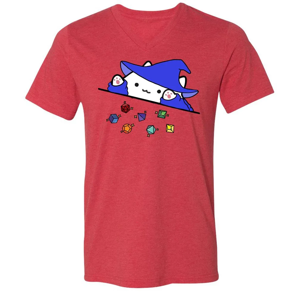 Unisex V-Neck T-Shirt - ZUYVRRDU - Heather Red - 16