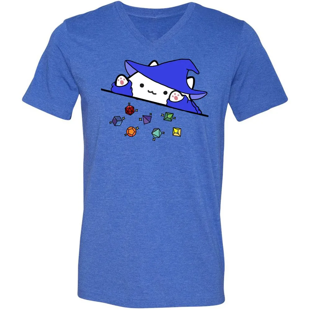 Unisex V-Neck T-Shirt - ZUYVRRDU - Heather True Royal - 14