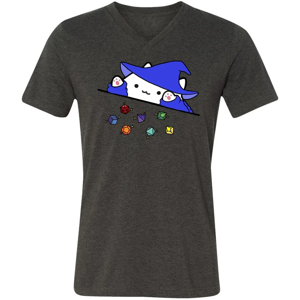 Unisex V-Neck T-Shirt - ZUYVRRDU - Dark Grey Heather - 8