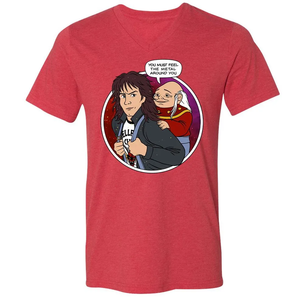 Unisex V-Neck T-Shirt - ZWSC5BEV - Heather Red - 16