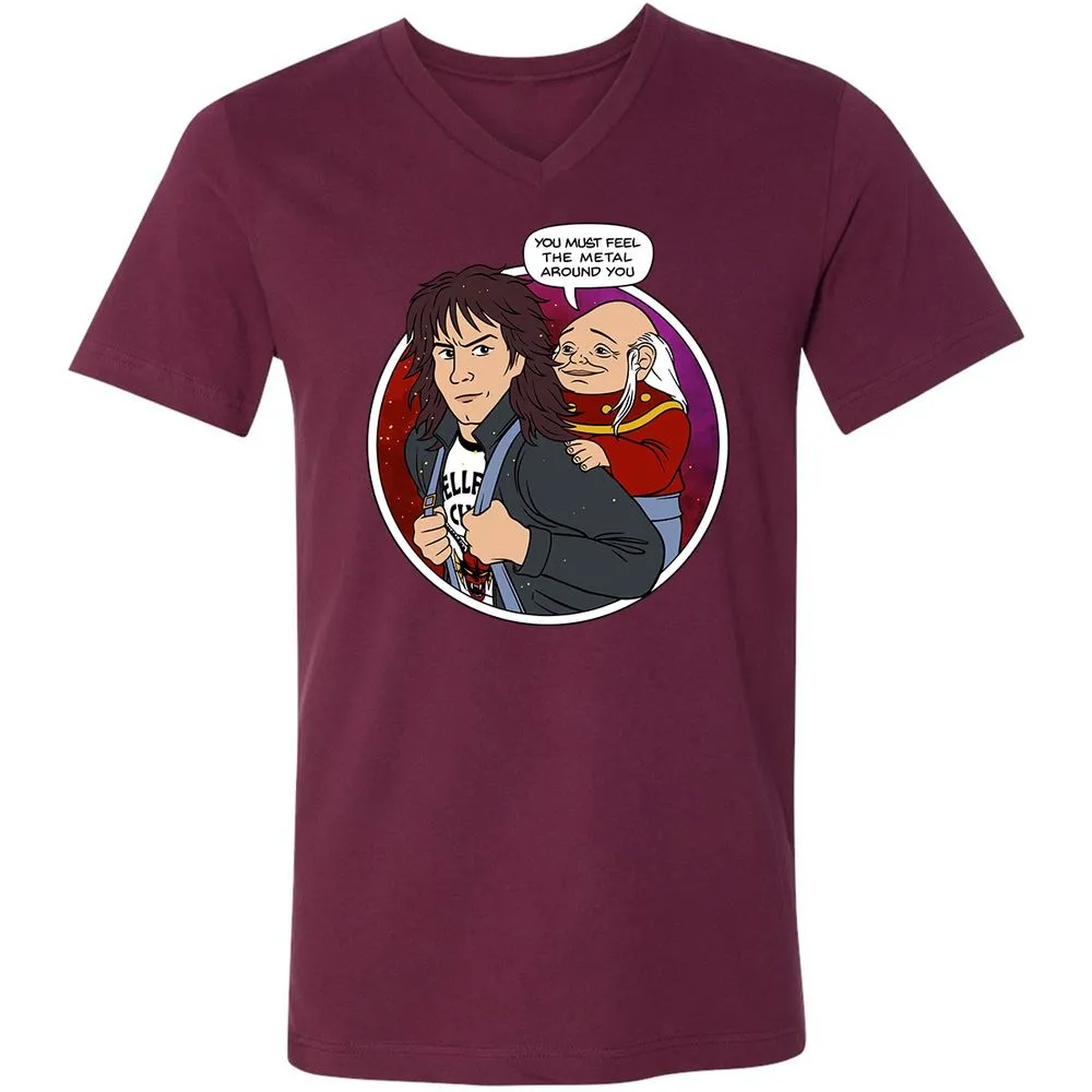 Unisex V-Neck T-Shirt - ZWSC5BEV - Maroon - 6
