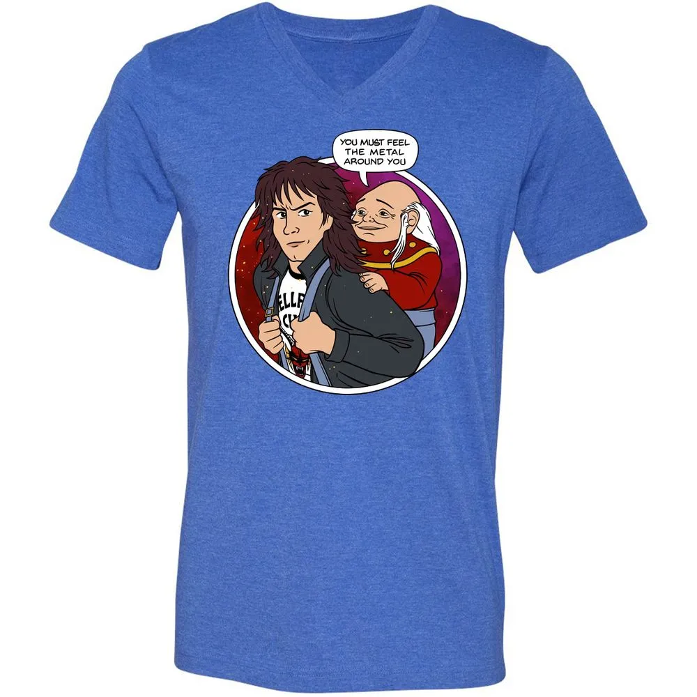 Unisex V-Neck T-Shirt - ZWSC5BEV - Heather True Royal - 14