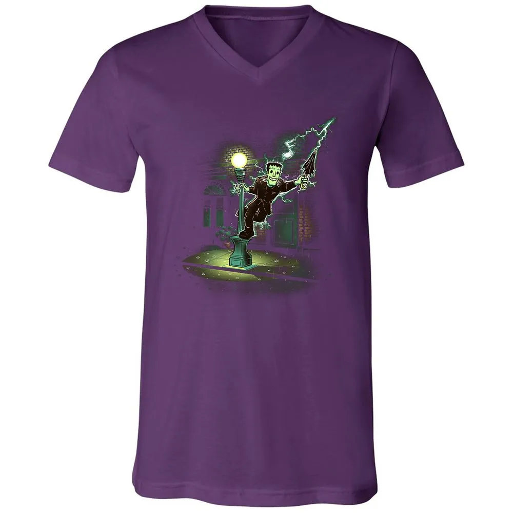 Unisex V-Neck T-Shirt - A8G7CLDX - Team Purple - 9