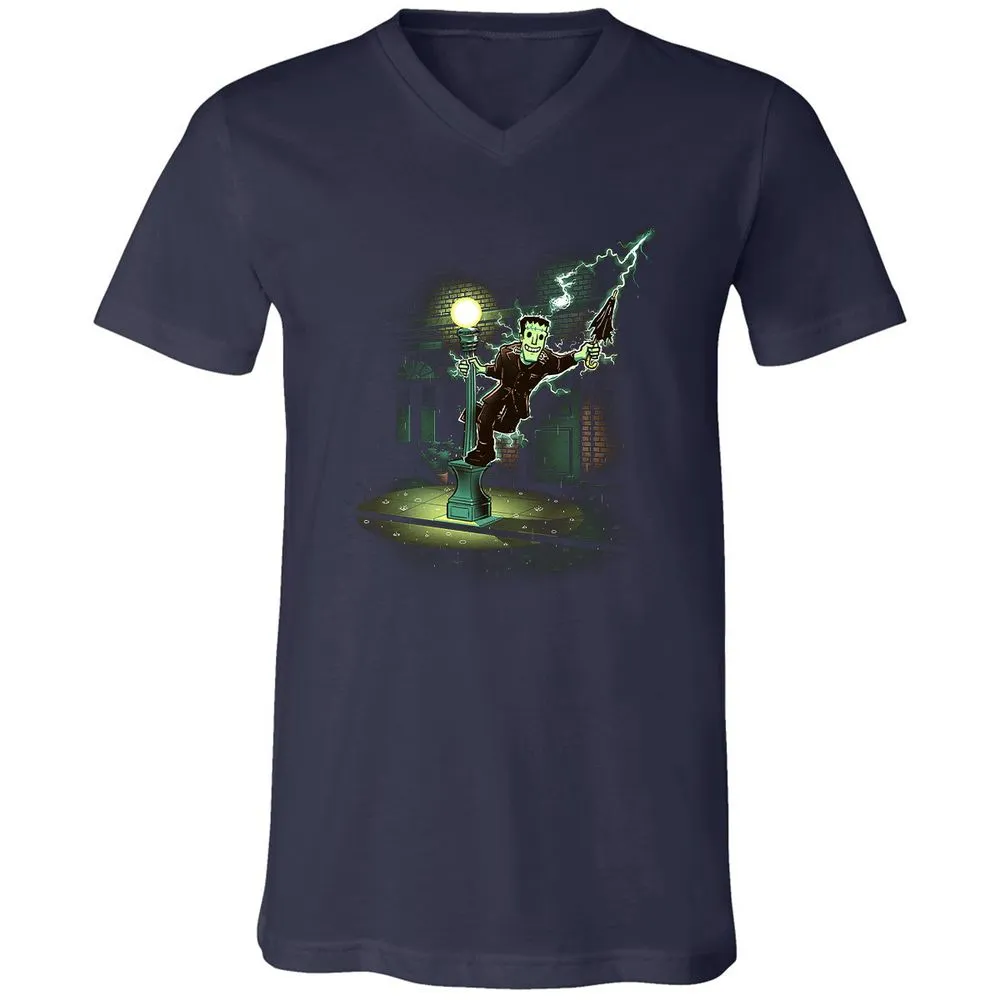 Unisex V-Neck T-Shirt - A8G7CLDX - Navy - 2