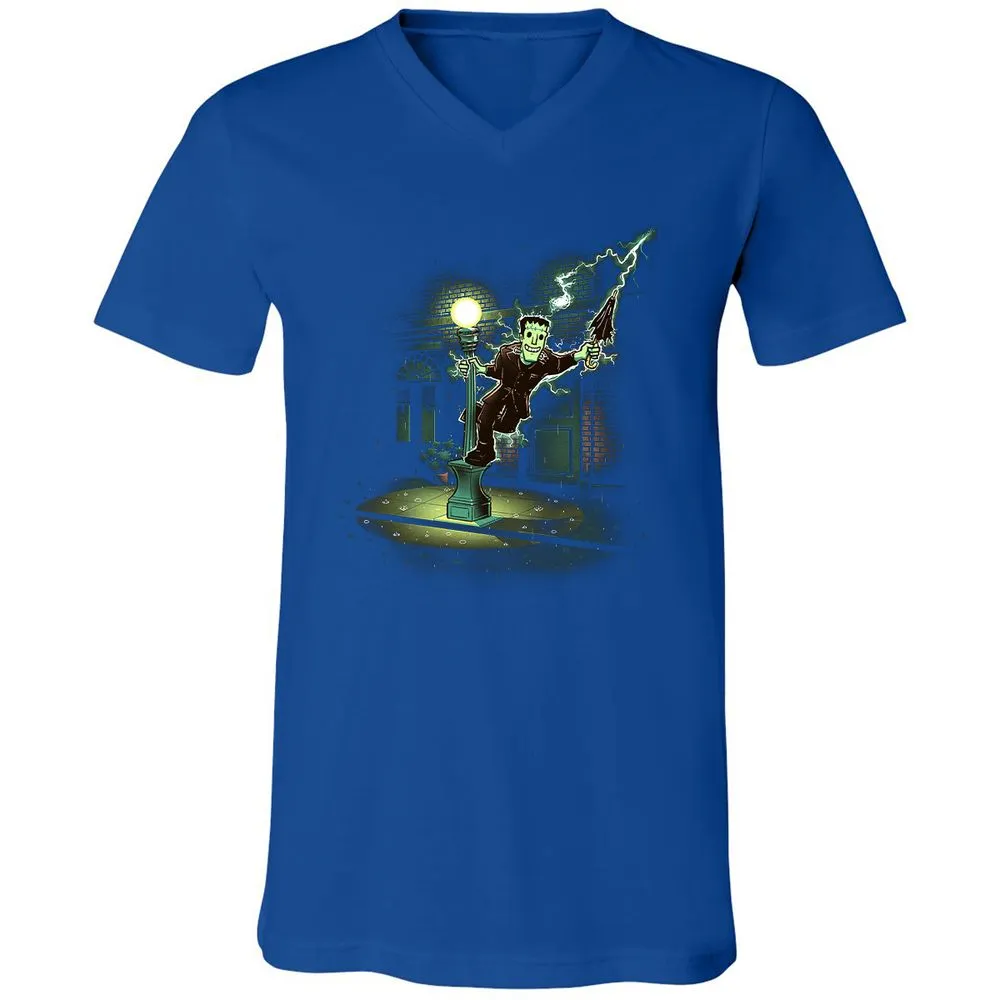 Unisex V-Neck T-Shirt - A8G7CLDX - True Royal - 4