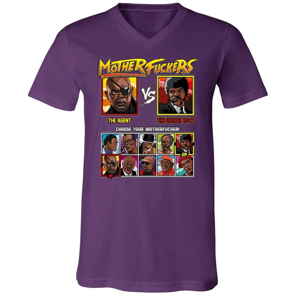 Unisex V-Neck T-Shirt - PYAMC2B7 - Team Purple - 9
