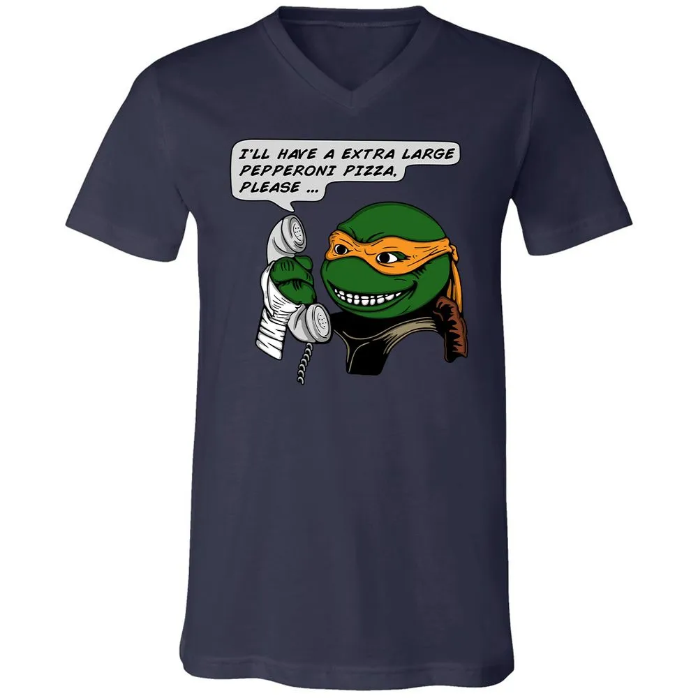 Unisex V-Neck T-Shirt - WYY5ZHMA - Navy - 2