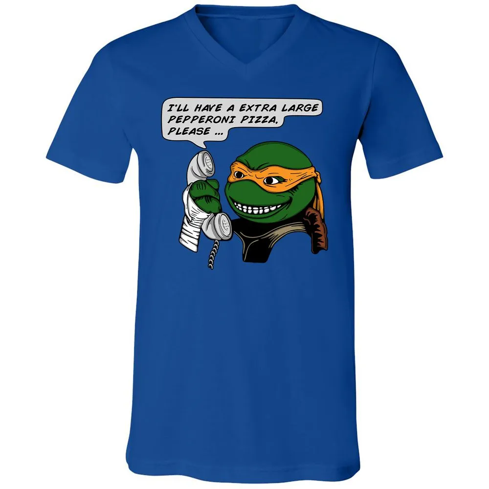 Unisex V-Neck T-Shirt - WYY5ZHMA - True Royal - 4