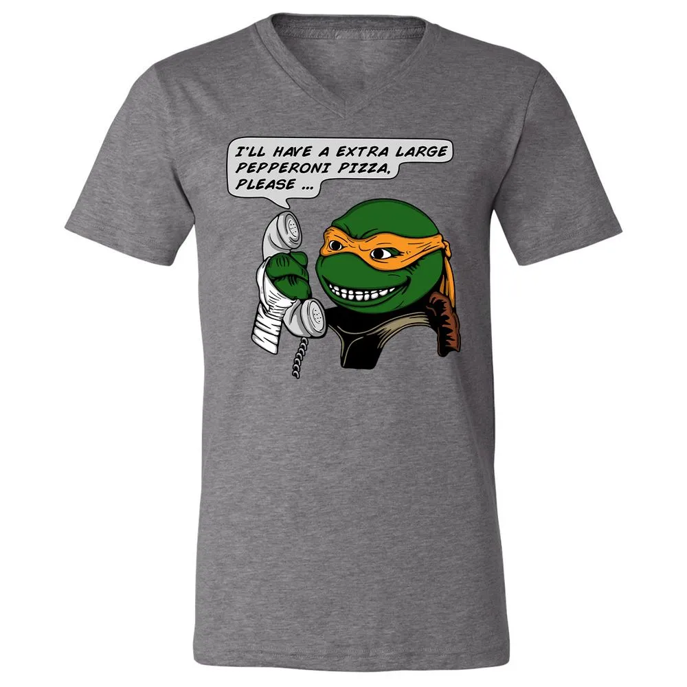 Unisex V-Neck T-Shirt - WYY5ZHMA - Deep Heather - 13