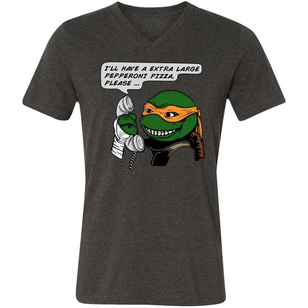 Unisex V-Neck T-Shirt - WYY5ZHMA - Dark Grey Heather - 8