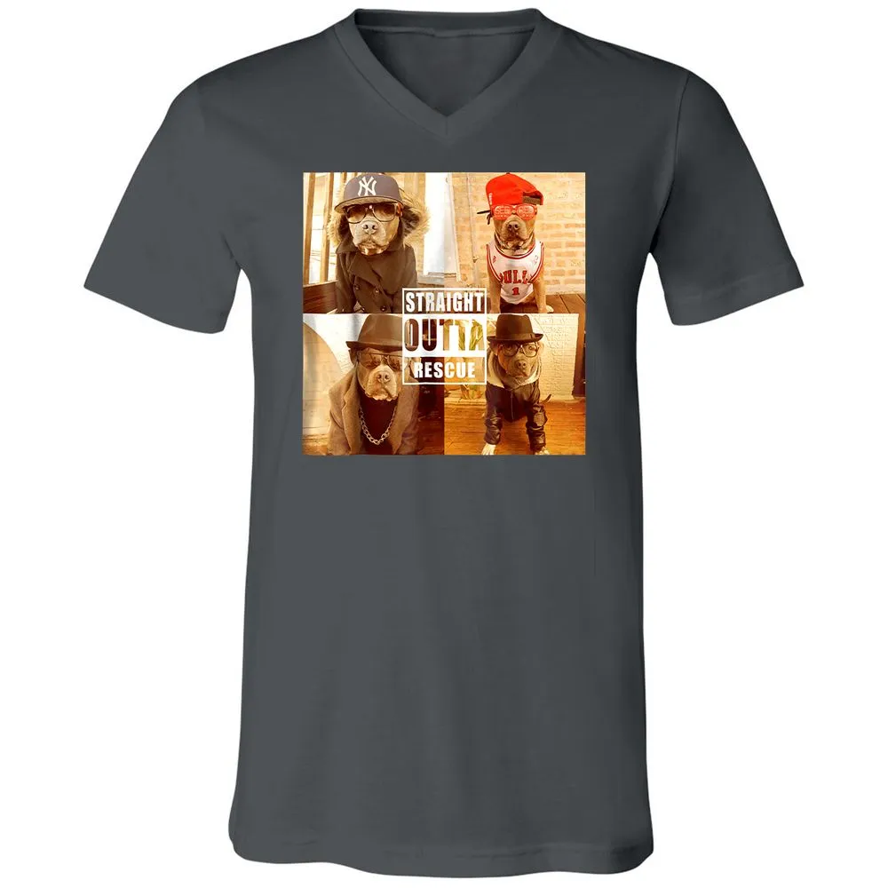 Unisex V-Neck T-Shirt - PYQ6PKWF - Asphalt - 12