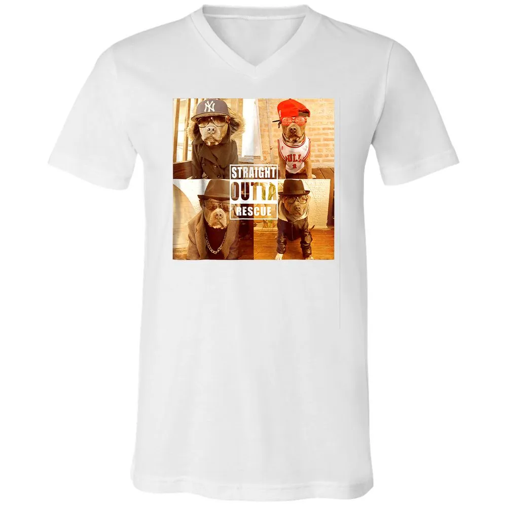 Unisex V-Neck T-Shirt - PYQ6PKWF - White - 5
