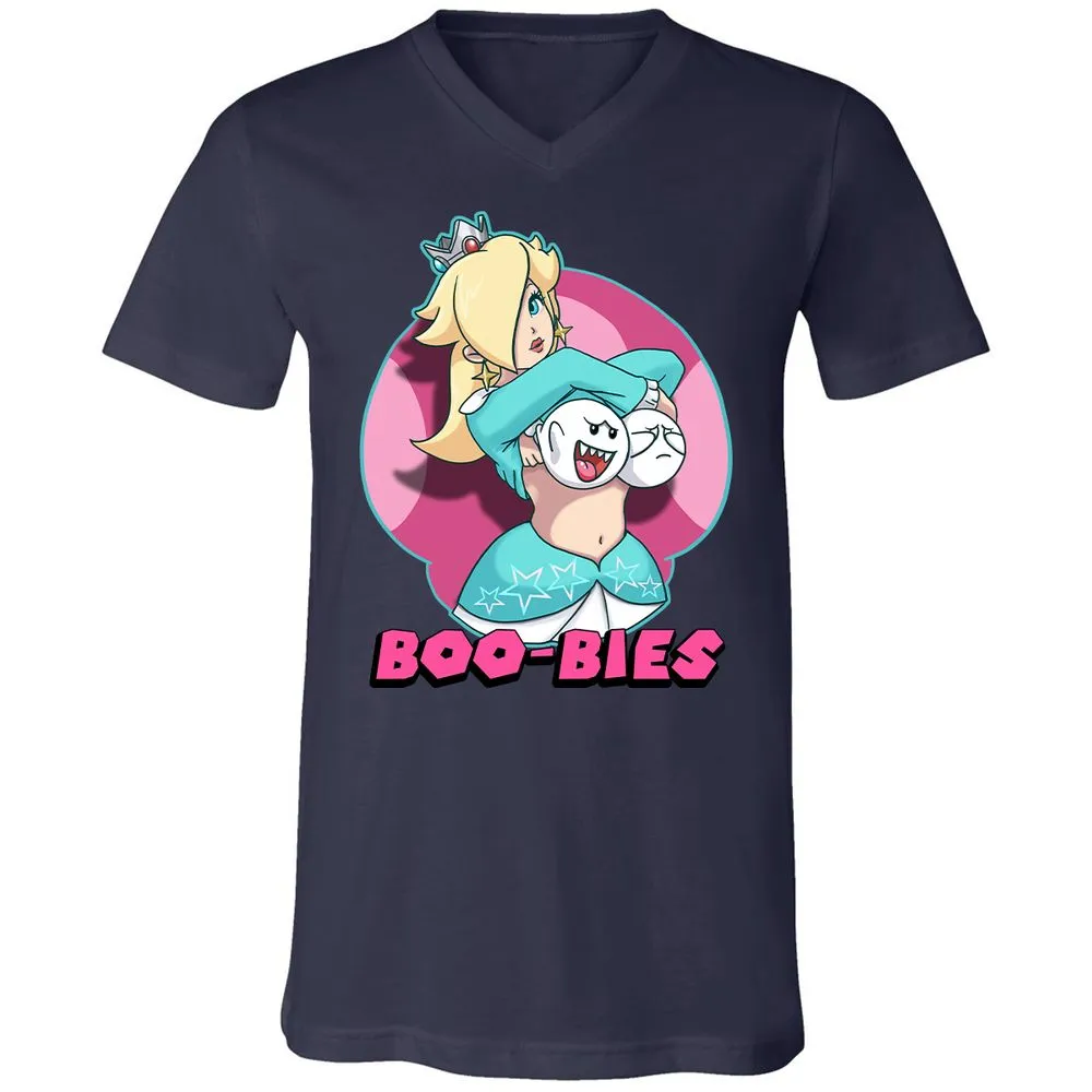 Unisex V-Neck T-Shirt - W3SX4JWQ - Navy - 2