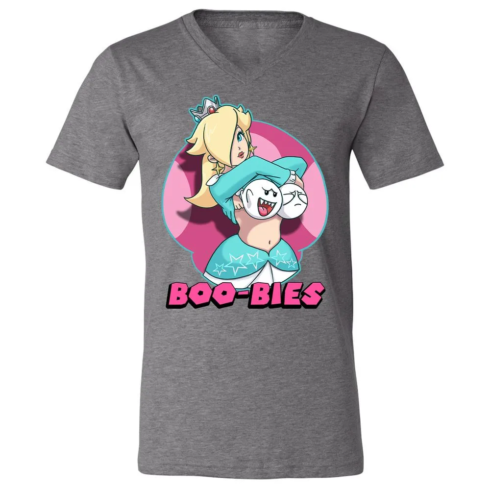 Unisex V-Neck T-Shirt - W3SX4JWQ - Deep Heather - 13
